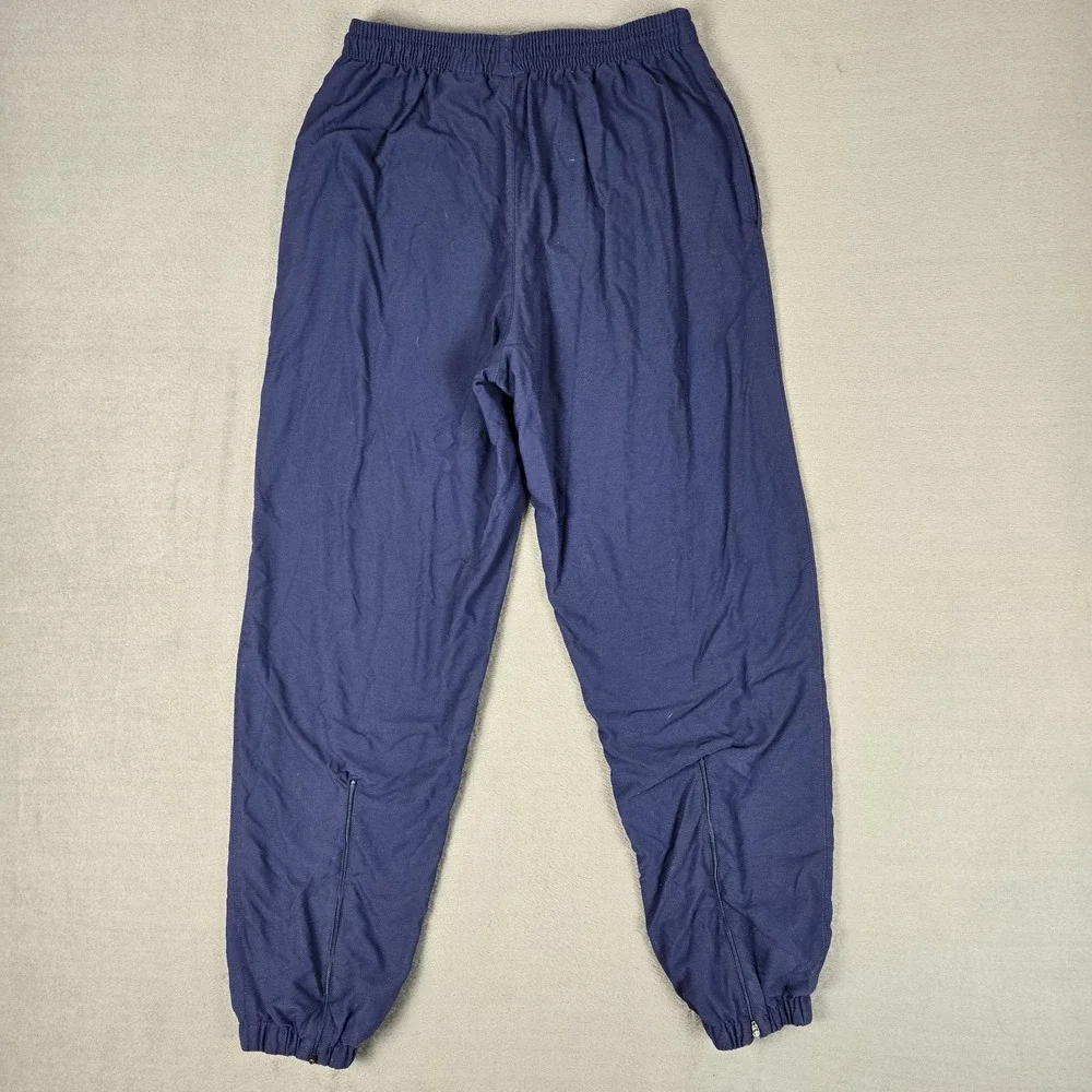 Vintage Nike Track Pants Mens Medium Blue Lined‎ Ankle Zip Gray Tag Swoosh Y2k